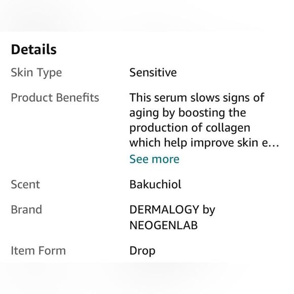 ☀️ NEOGEN DERMALOGY REAL BAKUCHIOL FIRMING SERUM 1.01 oz NIB - Picture 6 of 6